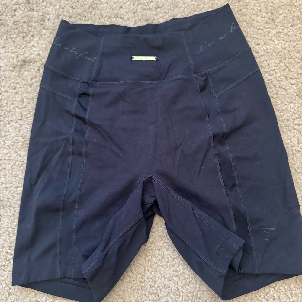 Women's Black High-Waist Performance Bike Shorts